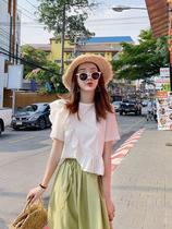 Early autumn can salt sweet Net red Fashion Light mature professional two-piece set half skirt 2021 new womens summer