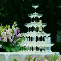  Wedding champagne tower glass Wide mouth champagne glass Glass Wedding banquet Creative goblet Martini cocktail glass