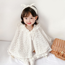 Baby shawl princess summer dress new baby princess lace cape cape cloak out windproof sunscreen summer thin section