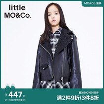 littlemoco childrens clothing 21 Spring and Autumn new childrens puleather jacket foreign-style girls imitation leather motorcycle jacket tide