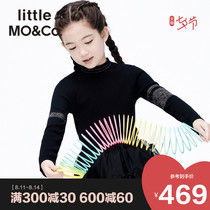 littlemoco childrens clothing 21 autumn new girls skin-friendly bottoming shirt small turtleneck slim stretch cardigan