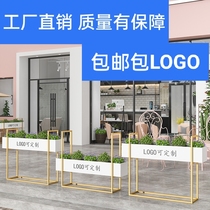 Sales Department restaurant partition iron fence flower stand flower box outdoor commercial Street cafe plant flower pot