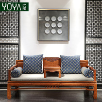 Luohan bed solid wood Chinese sofa hedgehog Red Sandalwood Hotel Teahouse antique furniture mahogany Zen bed