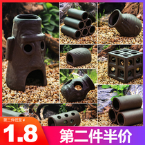 Fish tank landscaping purple clay pots to avoid the hole fish and shrimp to avoid the house spawning hole cichlid breeding cans shrimp nest shrimp cans