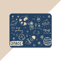 Around the universe space cartoon fun handmade original custom square thickened non-slip game office mouse pad