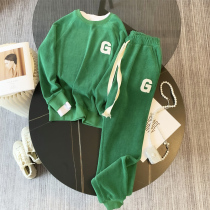 Casual Sports Suit Women Spring Autumn 2022 New Fashion Loose Foreign Gas Eurgoods Trendy Green Jersey Two Sets