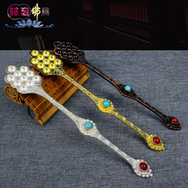 Buddhist supplies Tibetan carved ten-hole spoon Smoke for fire spoon Buddhist ghee spoon Tantric spoon Multi-purpose round spoon