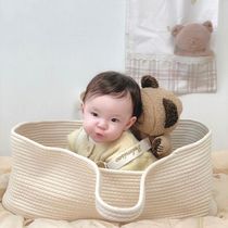 ins Korean baby portable basket sleeping basket newborn basket hand carrying basket car Portable out baby cradle