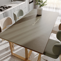 Coffee table table table mat tablecloth simple modern light luxury style silicone leather tablecloth waterproof and oil-proof disposable High sense