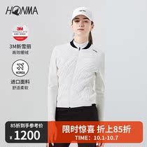 HONMA autumn and winter new womens cotton coat color neckline movable invisible zipper design