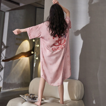 Sleeping Dress Woman Summer Ice Silk Short Sleeve 2022 New Summer Sexy Pregnant Woman Sleepwear Thin senior Sensation Family Clothing