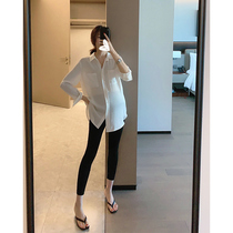 MYL imported triacetic acid 2021 advanced sense of long classic long-sleeved solid color shirt