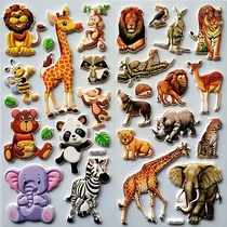 Children's cute animal stickers dinosaur elephant lion giraffe 3D bubble stickers baby cartoon stickers