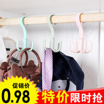 360 degree rotatable bag hanger Scarf scarf storage rack Nail-free hook Creative multi-function belt shelf
