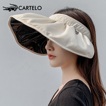 Shell sunscreen womens anti-UV outdoor beach sun hat big eaves shade visor sunhat hair hoop hat empty tophat