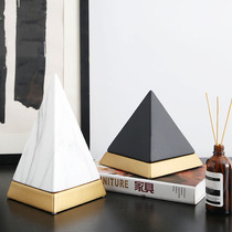 Nordic pyramid ceramic ornaments style bookcase living room porch cabinet home decorations