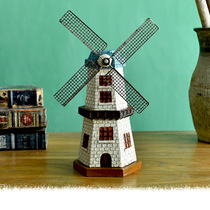 Nordic creative retro Dutch windmill home furnishings set living room Shop Bar Cafe trinkets