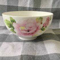 Tangshan Longchang bone porcelain tableware pastoral wind lotus incense bone porcelain bowl home household porcelain plate gift
