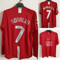 The 0708 season fu gu ban shirt Champions League premier long-sleeved short sleeve football suit pants 7 CRISTIANO Ronaldo jersey