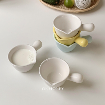 ins Korean style colored ceramic juice bucket Dipper sauce dish small milk cup sauce bowl cream cup seasoning taste dish