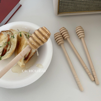ok holiday Simple ins Solid wood honey stick mixing stick Seasoning practical long-handled Japanese mixing stick