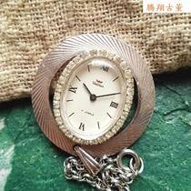 (Helical radiation pattern grinding bezel high flash zuan quan) Switzerland-Watson Waltham antique pocket watch