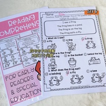 Early childhood English enlightenment teaching materials Reading comprehension practice questions Preschool primary school students reading picture books