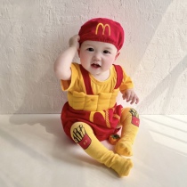 Tennis Red Baby Clothes Summer Clothes Men And Women Conjoined Suits Suit Super Cute Full Moon 100 Days Old Gown Summer