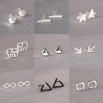 Shanghai Warehouse Spot Ottles Withdrawal Cabinet Clear Cabin S925 Pure Silver Small Ear Nail Outlets Women Accessories Olaidian