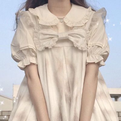 taobao agent Shiffon bra top, Lolita style, with short sleeve