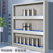 Factory stainless steel staff cup holder wall-mounted storage insulation cup holder tea cup holder multi-layer shelf multi-piece customization
