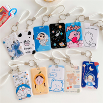 Cute bus card protection set ins Wind student meal card campus access control card card key chain card set customization