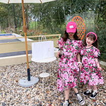 Special pro-sub-dress Summer new Mother Dress Pure Cotton Dress Dress Polo Korean version Skirt Summer Dress Flower long dress