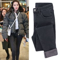 South Korea nine high waist jeans women 2021 autumn and winter New slim straight pants slim small feet casual pants women