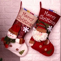 Santa Bags Christmas Socks Gift Bags Christmas Decorations Gifts Santa Snowman Socks Christmas Gifts
