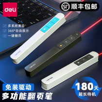 Virtual multi-function laser flip pen charging appt remote control pen teacher using speech projector pen multimedia remote control pen slide flip lecture infrared pen teaching electronic