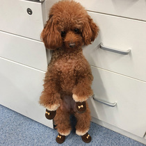 Dog shoes a set of 4 anti-scratch cotton autumn and winter pet shoes Teddy Bimi Bear small dog foot cover