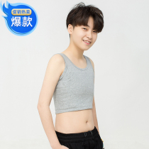 Short pullover corset T double-layer breathable bandage-free lesT chest large display vest cos man summer sports four seasons