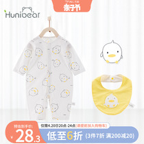 Baby Summer one-piece clothes pure cotton long sleeve pyjamas Newborn Khaed Climbing Suit Woman Air Conditioning Suit Baby Summer Clothes