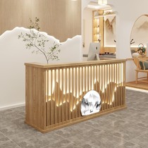 New Chinese cash register simple hotel dining vintage tea house Japanese front desk reception counter Cai Er shop bar counter