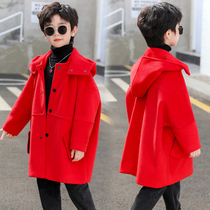 Elephant baby boy What about the children Korean version of the Korean version Qiuwinter 2022 The new foreign air even hat Mao jacket childrens clothes