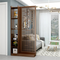 New Chinese-style entrance screen simple modern entrance living room partition Cabinet Office shielding shelf decoration