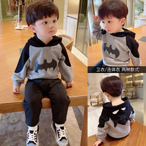 Baby boy handsome baby tide childrens clothing boy Batman Chenchen home hooded pullover clothes spring and autumn womens new