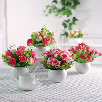 Fake flower plastic flower dried flower simulation flower living room table ornaments bouquet decorations green plant small potted plants