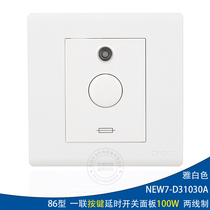  Zhengtai socket type 86 wall switch NEW7-D31030A touch button delay switch 100W two-wire system