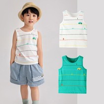 Annai Childrens clothing male and female summer fitting round collar vest sleeveless T-shirt with undershirt XB122618