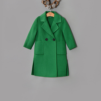 Outlet brand discount small childrens clothing SM winter new solid color with wool woolen coat coat women