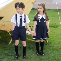 Kindergarten garden clothes summer costume performance costume college style childrens class uniform summer graduation photo dress primary school uniform