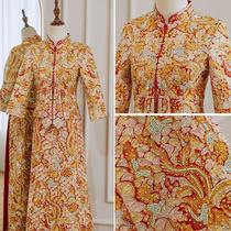 Xiuhe clothing 2021 New Dragon and Phoenix coat thin bride toast vintage Chinese dress autumn wedding dress