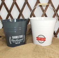 European-style anti-rust KTV bar champagne bucket iron bucket beer ice bucket home storage bucket large trash can